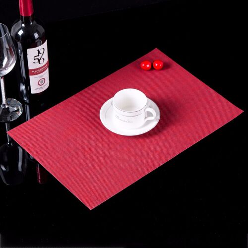 Napperon de Table en Pvc, napperon nordique, imperméable à l'huile, de style occidental, vaisselle, couleur unie, antidérapant, pour bol