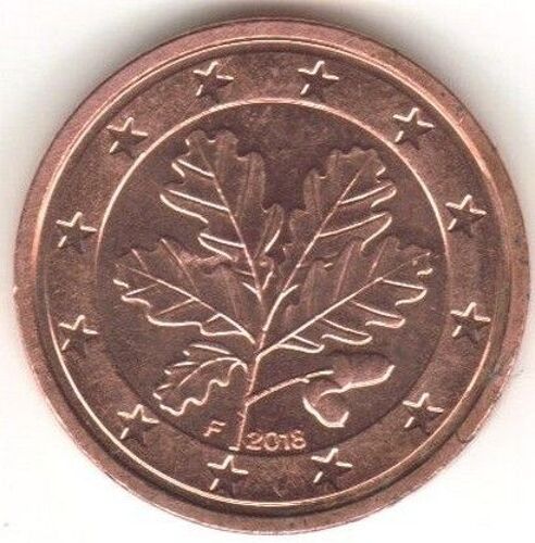 Pièce, Monnaie De Collection De 1 Euro Cent, 1 Centime D'euro De L'allemagne, Année 2018 Avec Lettre F