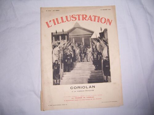 L'illustration N°4745- 92°Année-10 Fevrier 1934 - Coriolan