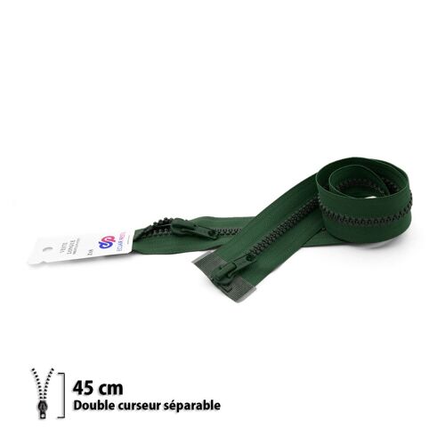 Fermeture Z68, Séparable 6 Mm Double Curseur - 45cm