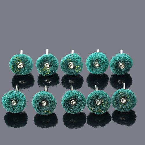 Tête De Meule Pour Outil Rotatif Dremel, Tampon De 25mm, 10 Pièces, Tige De 3mm Pour Poncer Les Accessoires Dremel