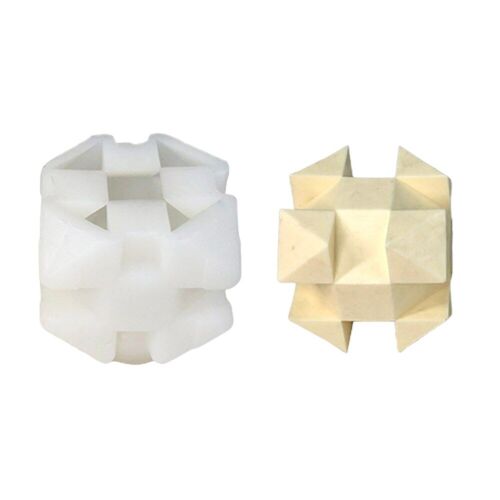 Moule en forme de Cube géométrique en Silicone, fait à la main, en diamant, diffuseur de plâtre, en pierre, pour fabrication de savon, ornement de bureau, décoration de la maison