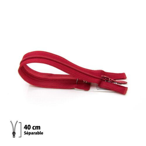 Fermeture Éclair Z45 - Séparable 4mm - 40 Cm