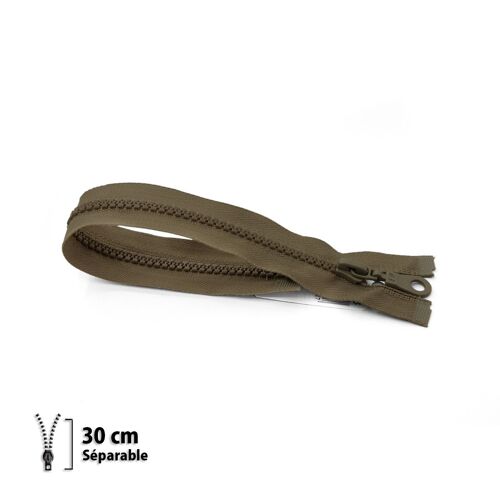 Fermeture Éclair Z54 - Moulée 6mm Séparable - 30 Cm