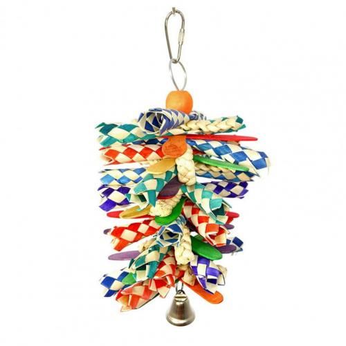 Pendentif À Mâcher Multicolore Pour Animal De Compagnie, Jouet De Perroquet Tissé Décoratif Pour Oiseau De Compagnie, Pendentif Suspendu À Mâcher Pour Oiseaux De Taille Moyenne