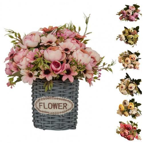 Fleur Artificielle En Soie Stimulée Diy, Jolie Fausse Fleur De Jardin Pour Maison