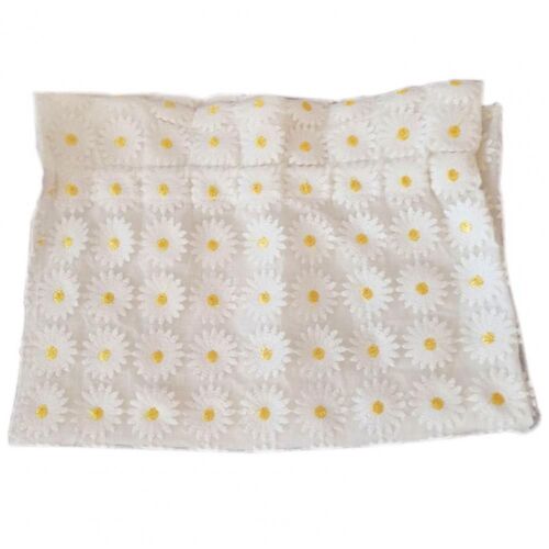 Petit Rideau Brodé Marguerite Style Nordique, Accessoire Pour Prise De Vue, Décoration De Maison En Voiture, Style Nordique