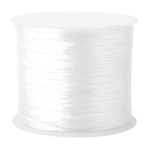 Fil De Perles En Fibre Élastique Extensible, 60m 0.8mm, Pour Bricolage, Chaîne En Cristal Coloré, Accessoires De Bijoux