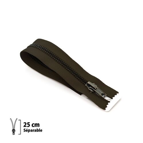 Fermeture Éclair Z19 - Laiton Séparable 6mm - 25 Cm