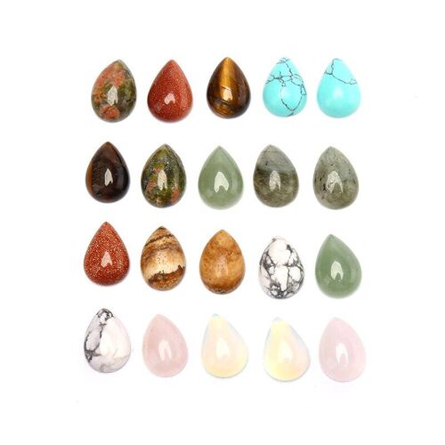 Pierre Semi-Précieuse En Forme De Gouttelette, Couleur Mixte, Agates Naturelles, Perle Ample, Bracelet, Collier, Fabrication D'accessoires De Bijoux, Diy
