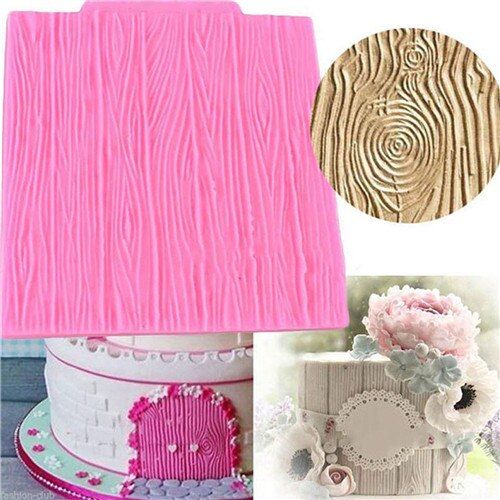 Moule À Gâteau Fondant En Silicone Pour La Cuisine, Outils De Décoration De Gâteaux, Ligne D'écorce D'arbre 3d, Texture À Rayures