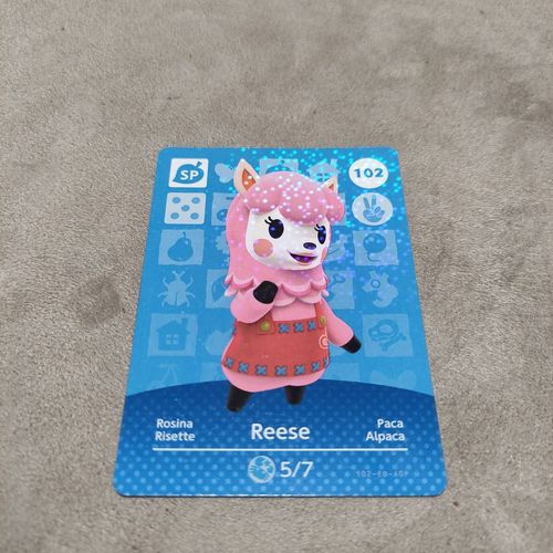 Carte Nfc Animal Crossing Amibo Nintendo 3ds Xl Reese 102