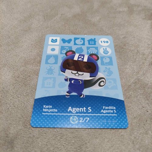 Carte Nfc Animal Crossing Amibo Nintendo 3ds Xl Agent S 198