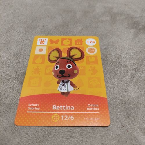 Carte Nfc Animal Crossing Amibo Nintendo 3ds Xl Bettina 174