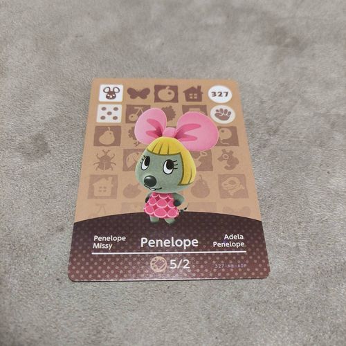 Carte Nfc Animal Crossing Amibo Nintendo 3ds Xl Pénélope 327