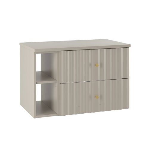 Meuble sous-vasque plan de toilette stratifiés beige