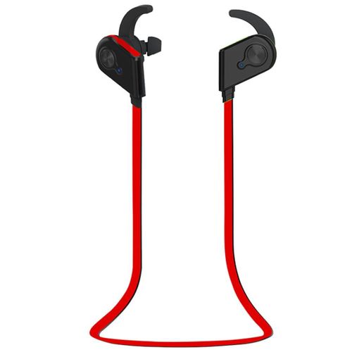 Ecouteurs Bluetooth Sans Fil Sweatproof Avec Micro Pour Tous Smartphones Rouge YONIS