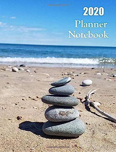 2020 Planner Notebook: Beach Stacked Rocks Planner Book With Monthly And Weekly Calendars, Monthly Budget Sheet And Weekly Meal Plan
