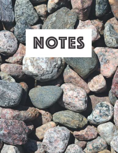 Cute Pebble Stone Cover Notebook 8.5x11" 100 Pages