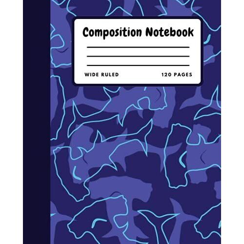 Shark Composition Notebook: Composition Notebook For Kids, College Ruled, 7.5 X 9.25, 120 Pages, Perfect For Kids, Teens, And Adults, Back To School (Lined Notebook Paper College Ruled)