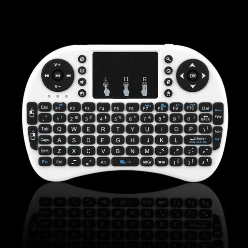 Clavier sans fil 2.4GHz pour Android TV Box PC portable 92 touches DPI réglable clavier sans fil rétroéclairé avec souris à pavé tactile