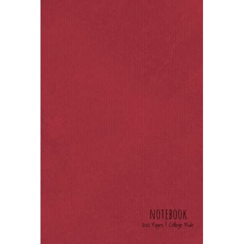 Rhodochrosite Notebook: 6x9 College Ruled Journal With 100 Pages {Simple And Plain Pink Journal}