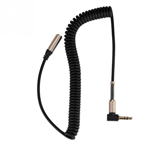 Câble D'Extension Audio, Jack Mâle À Femelle De 3.5mm, Cordon À Ressort Flexible Extensible, Câble Audio Portable Pour Écouteurs