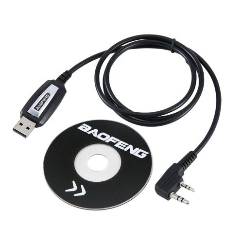 câble de programmation USB, pilote de CD, pour émetteur-récepteur portable Baofeng UV-5R / BF-888S