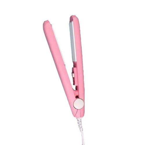 Mini Fer À Friser Électrique En Céramique, Mini Fer À Lisser Les Cheveux, Plaque Ondulée Rose, Portable