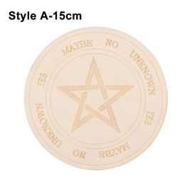 Pendule En Bois, Lune, Soleil, Étoile, Série, Planche Coupée, Base, Sous-Verres, Panneau Mural, Décoration Hexagonale Pointue Pour La Divination, Autel Sculpté