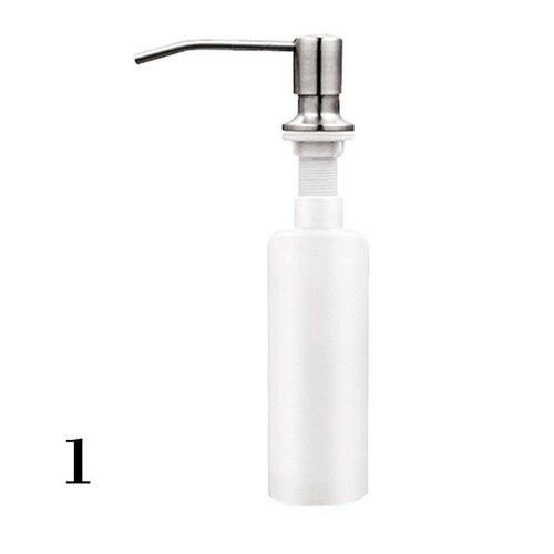 Distributeur de savon en ABS pour évier de cuisine et salle de bains, 1 pièce de 300ML, tête en acier inoxydable noir, 300ML