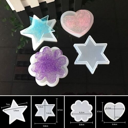 Moule En Silicone Étoile À Cinq Branches, Diy, Pendentif, Boucle D'oreille, Collier, Bijoux, Dessous De Verre, Moulage En Résine, Accessoires Pour Cheveux