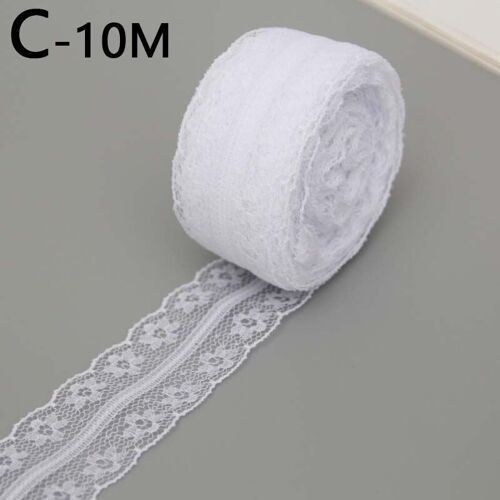 Tissu En Dentelle Blanche 10m, Garniture Brodée, Emballage Cadeau Crocheté, Accessoires Pour Cheveux, Matériel Fait À La Main, Vente En Gros