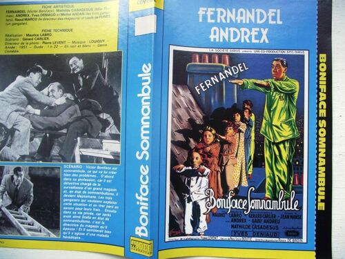  Jaquette Du Film.Boniface Somnambule(1951).Réalisation.Maurice Labro Avec Fernandel,Mathilde Casadesus,Andrex,Yves Deniaud
