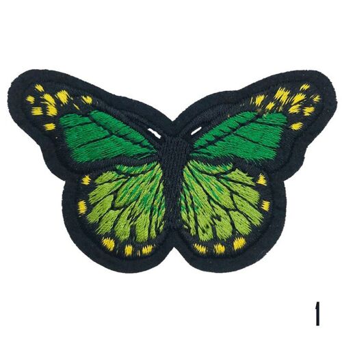 Patchs Papillons Brodés Pour Vêtements, Sacs, Accessoires, Autocollants En Tissu Pour Bricolage, 8x4,8 Cm, 1 Pièce