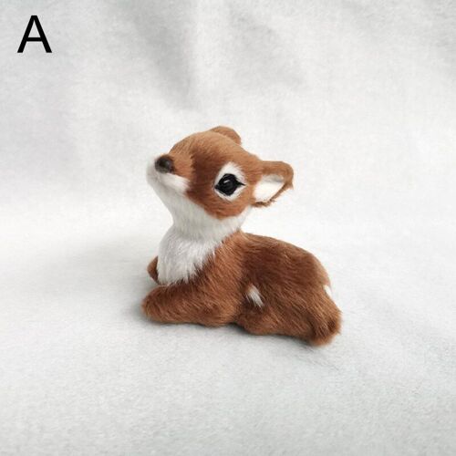 Cerf De Noël En Peluche, 1 Pièce, Modèle D'arrangement De Scène, Accessoires De Décoration De Noël, Ornements De Paysage Créatifs, Bricolage