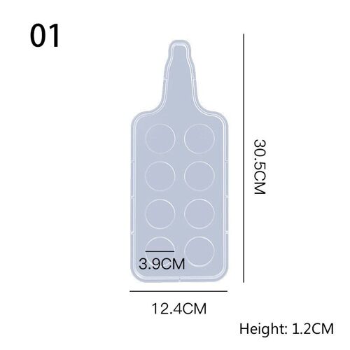 Plateau À Poignée Rectangulaire En Silicone, 1 Pièce, Moule En Silicone, Plateau De Décoration, Dessous De Verre En Résine, Artisanat, Cadeau De Noël, Miroir, Bricolage