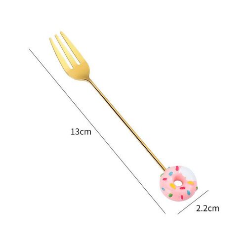 Mini Cuillère À Beignets En Acier Inoxydable, Fourchette À Gâteau, Café, Dessert, Thé, Glaces, Cuillères À Mélanger, Bonbons, Cuillère À Café De Dessin Animé Mignon, Ustensiles De Table
