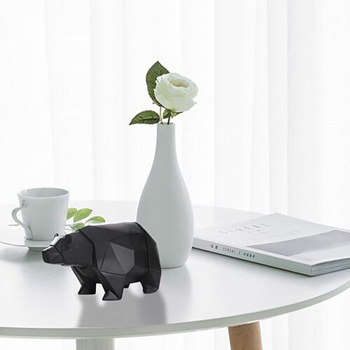 Tirelire Ours Polaire, Rangement De Pièces D'Animaux, Ornement De Bureau En Résine, Cadeaux De Noël Pour La Famille, Cadeaux D'Anniversaire