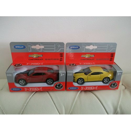 Chevrolet Camaro Zl1 - Lot De 2 Miniatures Voitures En Métal Welly (1:43)