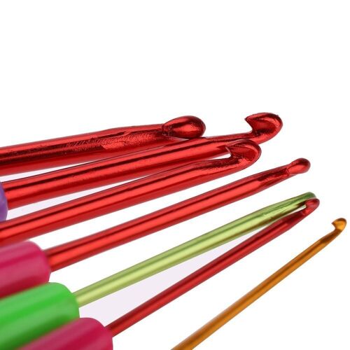 Aiguilles À Tricoter En Plastique Multicolore, Kit De Crochets Avec Poignées Ergonomiques, Épingles À Tricoter Circulaires, Épingles À Tissage Au Crochet, 14cm, 7 Pièces