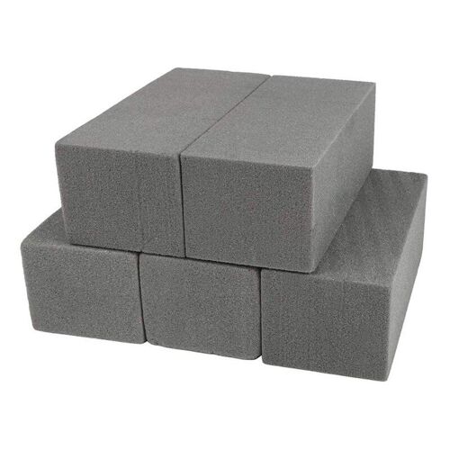 Blocs de mousse florale, 5 pièces, brique de fleur de fleuriste appliquée sèche ou humide pour la mise en page de fleurs artificielles, artisanat de bricolage