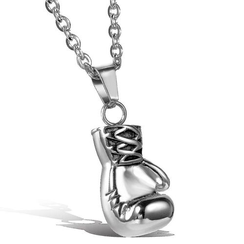 (Or) Collier Pendentif De Gant De Boxe Pour Homme En Acier Inoxydable Personnalisé Avec Chaîne De 20 Pouces