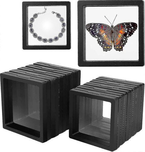 Vitrine Flottante, Support De Support D'affichage À Cadre Flottant 3d, Boîte De Rangement De Bijoux En Pe Transparente Pour Les Pièces De Défi Aa Médaillons Spécimens Ch 10pcs