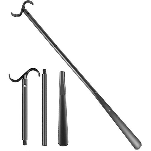 Bâton De Tige D'aide À L¿Habillage Avec Corne De Chaussure Avec Outil De Retrait De Chaussette Étendre