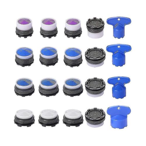 Aérateurs de Robinet, M16.5 .5 M21.5 M24 Cache Robinet Aérateur de Débit d'économie d'eau avec Ke 20 Pcs