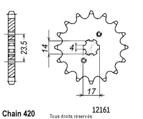 Pignon Derbi 06- #11 Dents