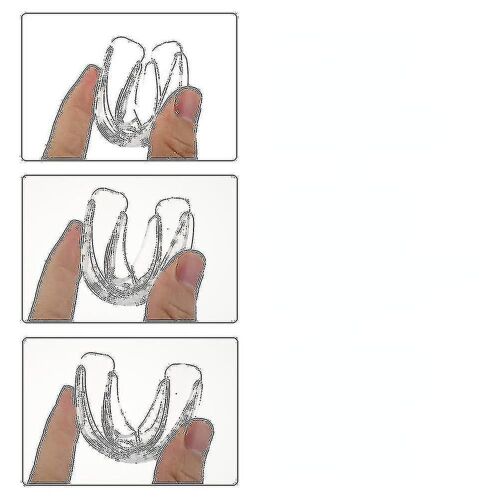 3pcs / Set Appareils Dentaires Pour Lisseurs De Dents Appareil Orthodontique Faux Appareils Orthodontiques En Silicone Trainer