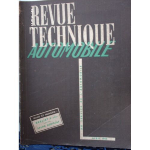 Revue Technique Automobile N° 72 - Berliet 5 Cyl., Salon Agricole
