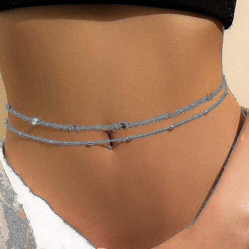 Perle Taille Chaîne Sequin Belly Chains Layered Beach Waist Bijoux Accessoires Pour Femmes Filles Or